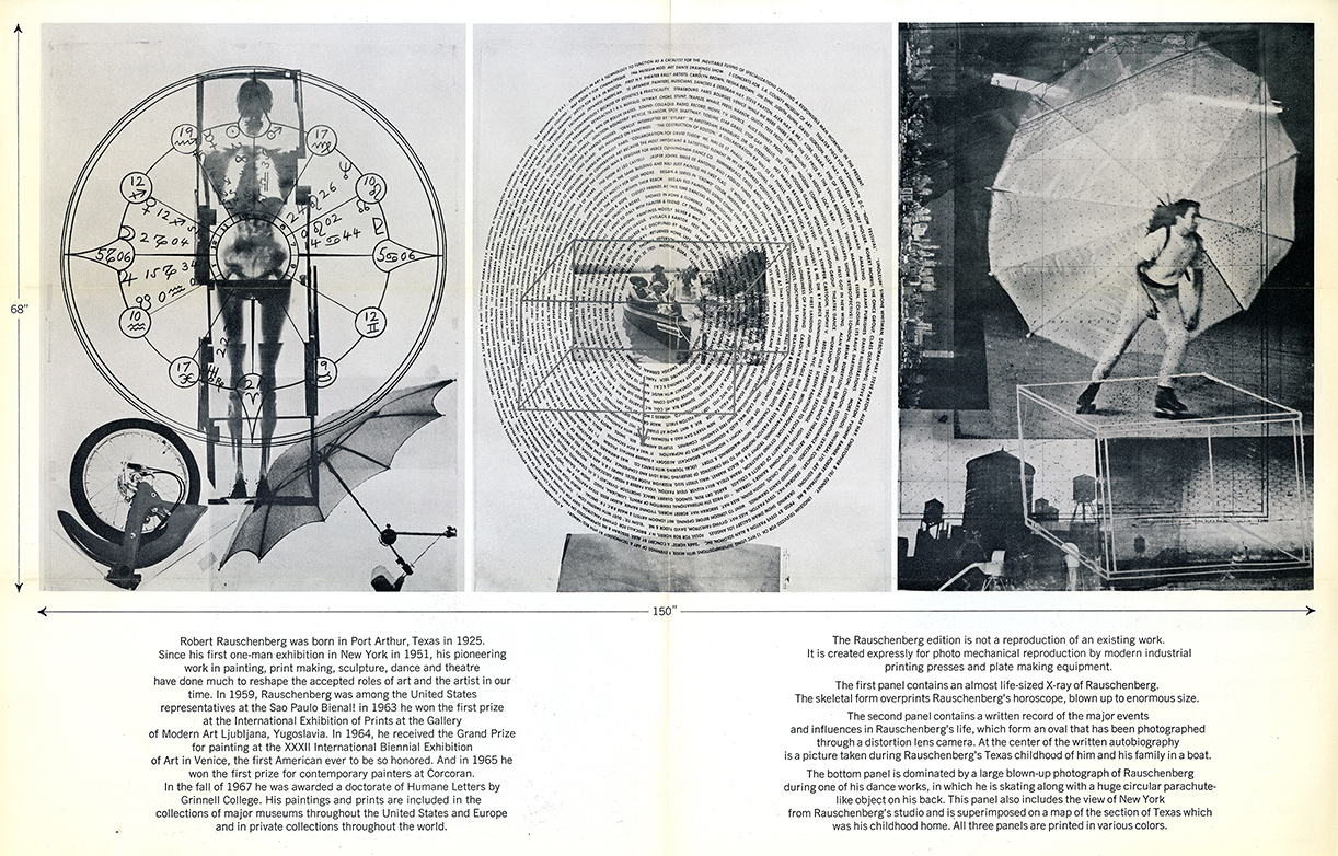Brochure advertising Rauschenberg's Autobiography print.